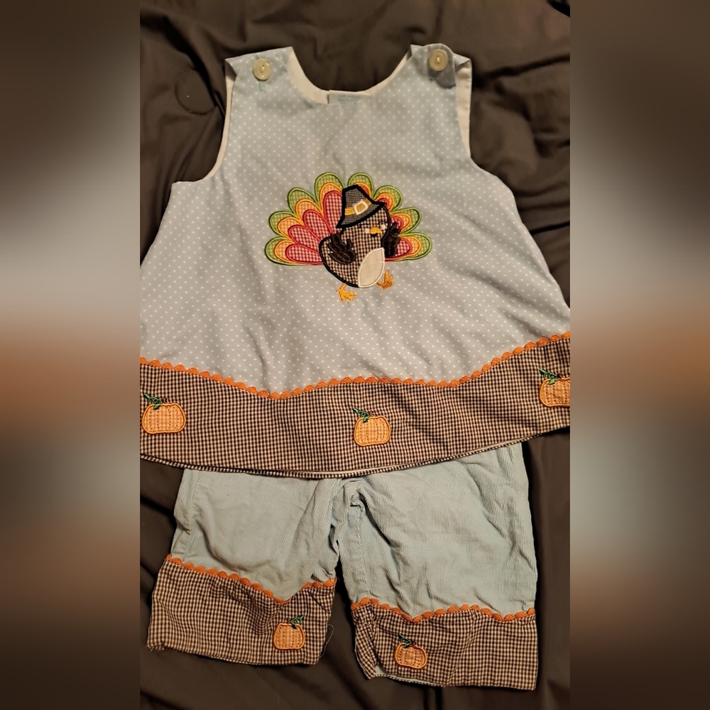 Cukees Thanksgiving outfit, baby girl 9 month